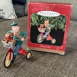 Vintage Hallmark Biking Buddies ornament with box